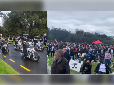 Hundreds rally against New Zealand lockdown amid calls for police crackdown on ‘gang members & cultists’ disobeying Covid rules
