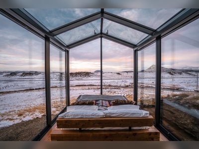 This Tiny Glass Cabin in Remote Iceland Takes Stargazing to the Next Level