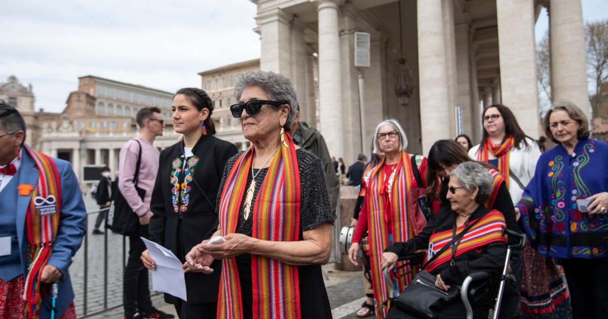 Indigenous delegates hold first talks with Pope Francis in Rome