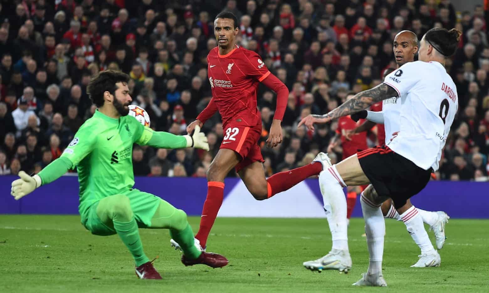 Liverpool to face Villarreal in semi-final after thrilling draw with Benfica