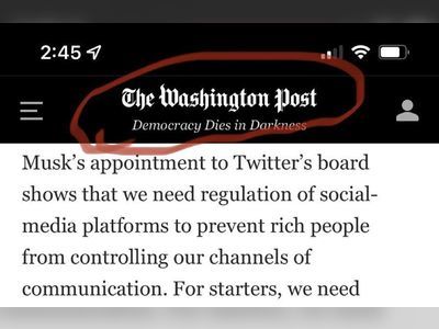 Unbelievable: Jeff Bezos' newspaper, The Washington Post, refers to Elon Musk's new role on Twitter: Rich people should be prevented from controlling the media ...