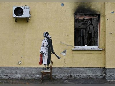 Ukraine detains 8 over Banksy mural theft