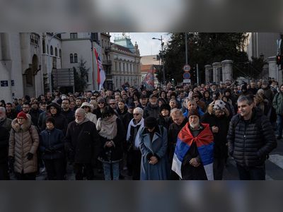 Serbian nationalists march in protest against Kosovo talks