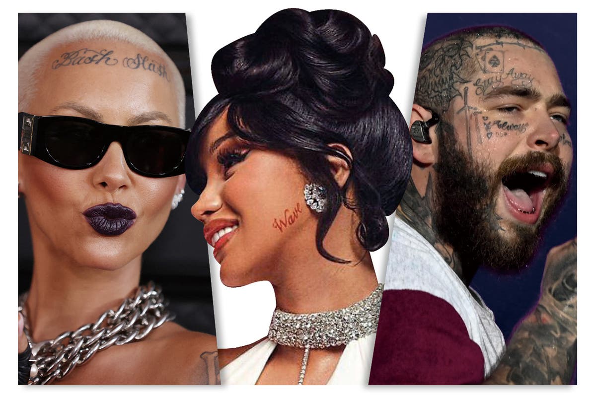 The rise of the celebrity face tattoo