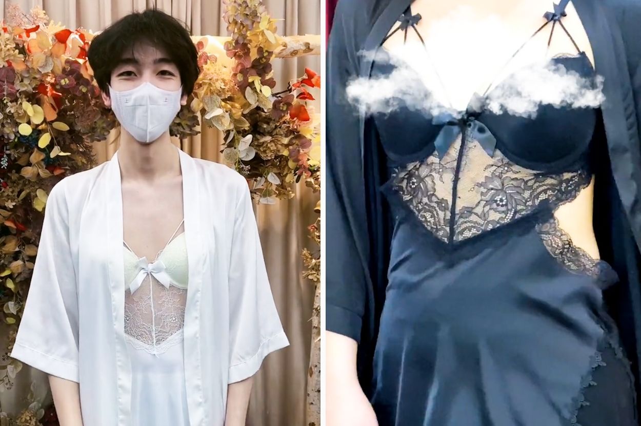China Banned Woman From Modelling Lingerie, So Men Are Doing This