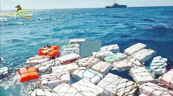 Italian authorities seize ‘record’ cocaine drugs haul in Mediterranean