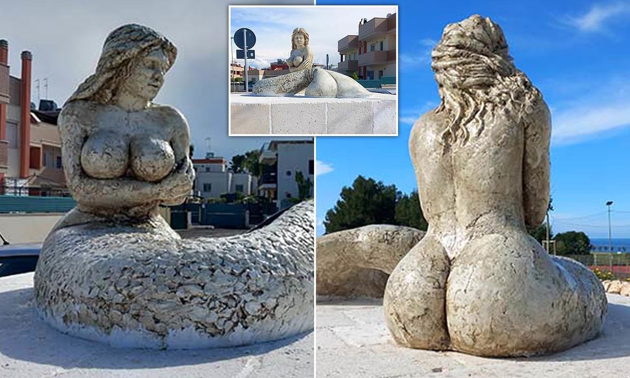 Curvy Mermaid Statue In Southern Italy Sparks Outrage For Being "Provocative"