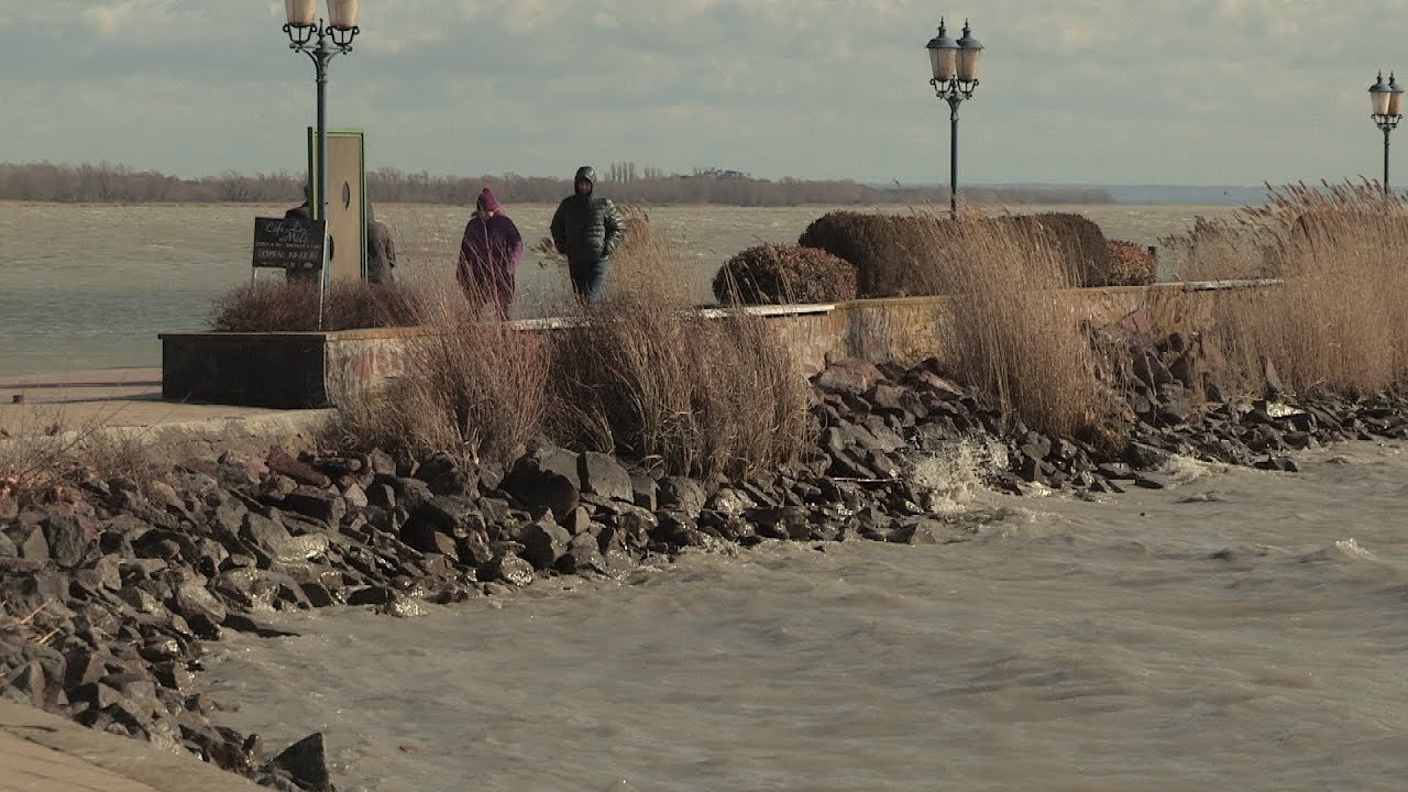 Lake Balaton Tilts Amid Stormy Weather