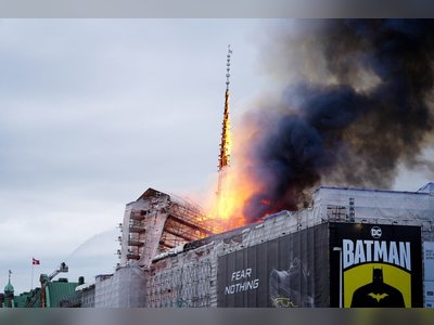 Historic Building of Former Copenhagen Exchange Catches Fire