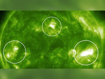 Explosions Rock Four Regions of the Sun Simultaneously, Captured by NASA